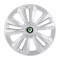 Set 4 Capace Roti Terra Gri R14, pentru Skoda
