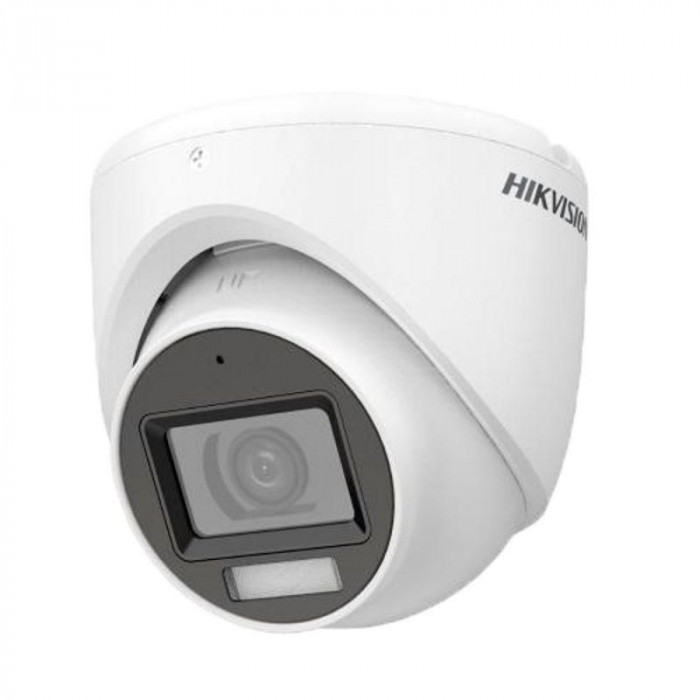 Camera de supraveghere 2MP, lentila 2.8mm, IR 30m, WL 20m, Microfon, IP67 - Hikvision - DS-2CE76D0T-LMFS-2.8mm SafetyGuard Surveillance