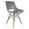 Scaun stil scandinav, PP, lemn, max 100 kg, gri, 45x55x78 cm, Lars