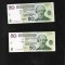 Rar! Set Argentina 2 x 50 pesos LECOP 2006 semnaturi diferite