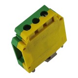 Cumpara ieftin Clema sir fixare pe sina, galben/verde, 35 mm&sup2;, 10 buc / set