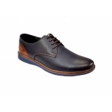 Cumpara ieftin OFERTA MARIMEA 41 - Pantofi barbati casual din piele naturala bleumarin cu maro, CIUCALETI SHOES LTEST71BL