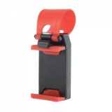 Suport Auto Volan Universal Reglabil Telefon 5.3-7.6cm, Rosu/Negru, ABS+Silicon, C36