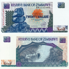 ZIMBABWE 20 dollars 1997 UNC!!!
