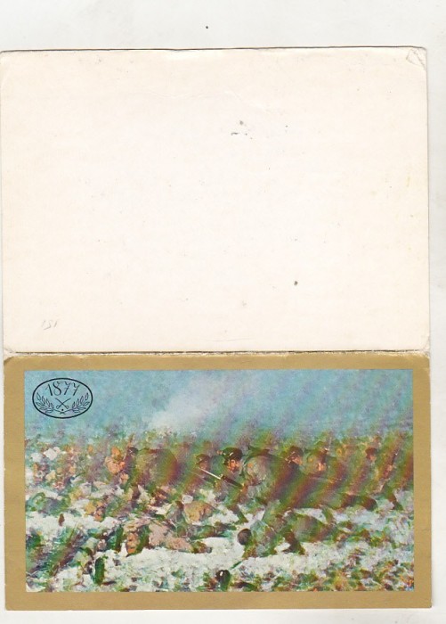 bnk cp Felicitare - Anul nou 1977 - Centenarul Independentei - Centrala Industriei Poligrafice