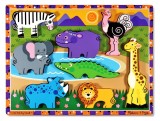 Puzzle lemn in relief Safari Melissa and Doug, Melissa &amp; Doug