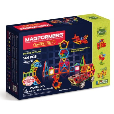 Joc magnetic de constructie Magformers Smart Set - Creaturi Inteligente, 144 piese foto