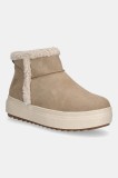 U.S. Polo Assn. botine ICY006 culoarea bej, cu platformă, izolare ușoară, ICY006W/EH1