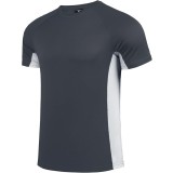Tricou de inot cu maneca scurta pentru barbati Feooohosi, protectie solara, gri, 4XL - OUTLET