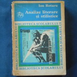 ANALIZE LITERARE SI STILISTICE - ION ROTARU