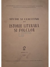 Studii si cercetari de istorie literara si folclor, nr. 2, anul X, 1961 (Editia: 1961) foto
