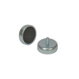 Magnet ferita oala &Oslash;20 mm, cu filet exterior M3, putere 2,1 kg