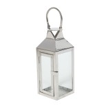 Felinar pentru gradina, inox, cu sticla, 10 x 9 x 25.5 cm