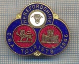 AX 353 INSIGNA BOWLING- HEREFORDSHIRE -C.B.A. TOURISTS 1966 -MAREA BRITANIE