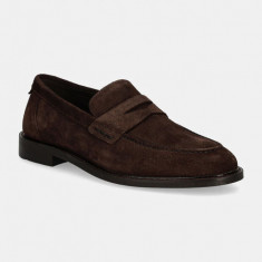 Gant mocasini din piele intoarsa Lozham barbati, culoarea maro, 29673745 G399