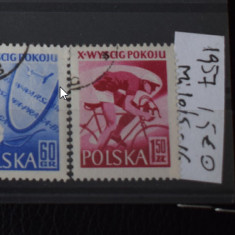 TS23 - Timbre serie Polonia - 1957 Mi1015-16