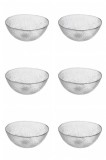 Set boluri, 6 piese, 350 ml, Sticla, Transparent natur