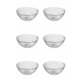 Set boluri, 6 piese, 350 ml, Sticla, Transparent natur