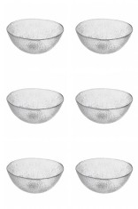 Set boluri, 6 piese, 350 ml, Sticla, Transparent natur