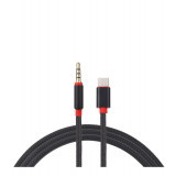 USB-C Tip C Tata la Jack 3.5mm Tata-Culoare Negru