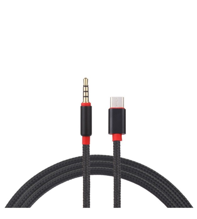 USB-C Tip C Tata la Jack 3.5mm Tata-Culoare Negru