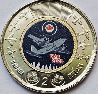 2 Dollars 2024 Canada, Royal Canadian Air Force, unc, color foto