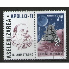 Romania 1969 - Apollo 11, stampilata