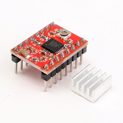 Modul driver A4988 radiator pt imprimanta 3D printer motor pas-cu-pas (a.103) foto