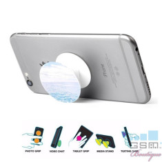 Suport Telefon Finger Grip iPhone Samsung Huawei Albastru foto