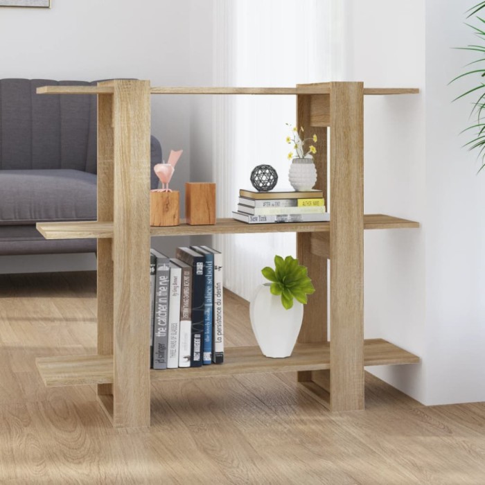 vidaXL Bibliotecă/Separator cameră, stejar sonoma, 100x30x87 cm 811550
