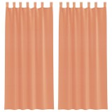Cumpara ieftin Perdele Voile cu Bucle 2 buc Terracota 140x225 cm