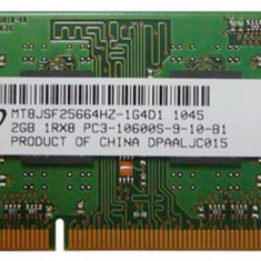 Memorie Laptop Micron 2GB DDR3 10600S 1333Mhz CL9 MT8JSF25664HZ