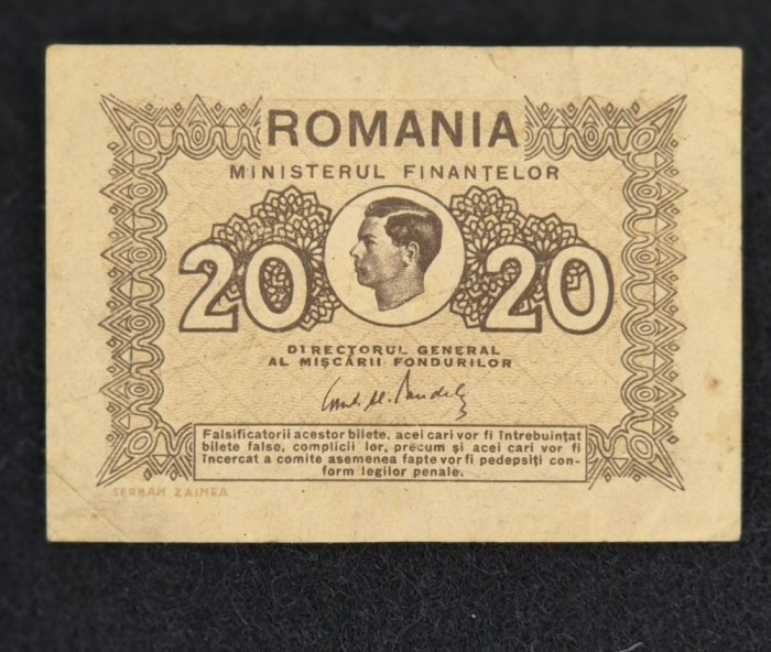 Bancnota 20 lei Douazeci lei 1945