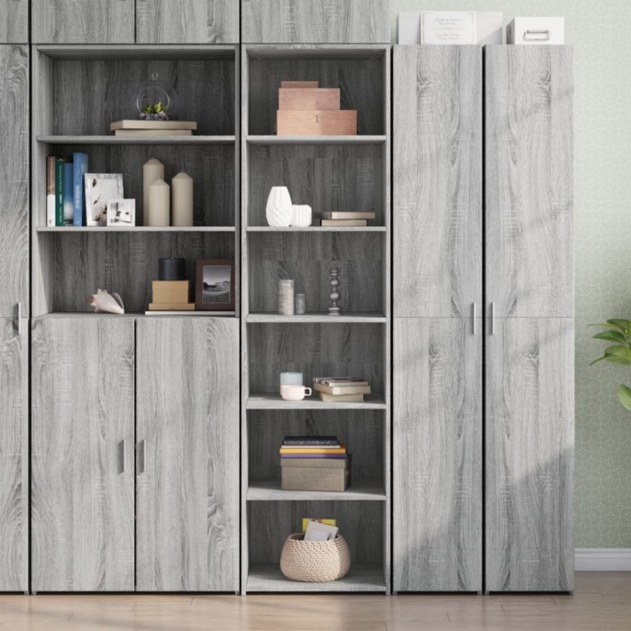 Gossi dulap inalt, gri sonoma, 50x41x185 cm, lemn prelucrat