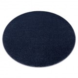 Covor SOFTY cerc culoare, solidă albastru inchis, cerc 150 cm