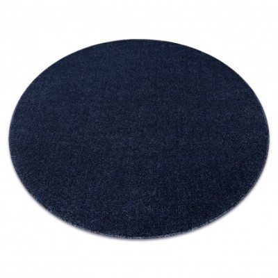 Covor SOFTY cerc culoare, solidă albastru inchis, cerc 200 cm foto