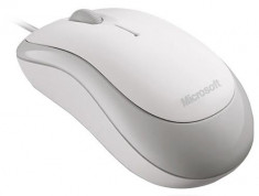 Mouse Microsoft Basic Optical cu fir alb USB/PS2 foto