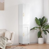 VidaXL Dulap &icirc;nalt, alb extralucios, 34,5x34x180 cm, lemn prelucrat