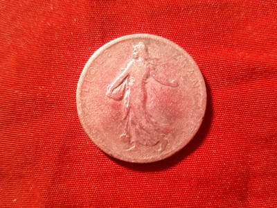 Moneda Franta 1 franc 1899 argint ( 5g - 0,835) , cal. slaba foto