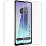 Husa 360 Xiaomi Redmi 14C, Fata+Spate, Transparenta, Full Body, Silicon Gel+Plastic, Protectie Socuri si Zgarieturi