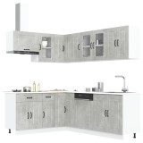 VidaXL Set dulapuri de bucătărie 11 piese &bdquo;Kalmar&rdquo; gri beton Lemn