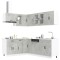 vidaXL Set dulapuri de bucătărie 11 piese &bdquo;Kalmar&rdquo; gri beton Lemn 3314885