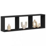 vidaXL Dulap de perete, negru, 100x16x30 cm, lemn prelucrat 854869