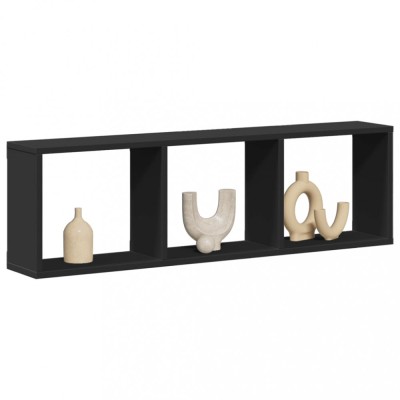 vidaXL Dulap de perete, negru, 100x16x30 cm, lemn prelucrat 854869 foto