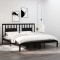 vidaXL Cadru de pat, negru, 200x200 cm, lemn masiv de pin 3104087