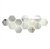Set 12 oglinzi sticla acrilica Ventoo&reg;, model hexagon, 100 x 85 x 50 mm, silver