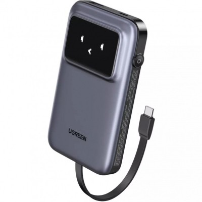 Baterie Externa UGREEN PB511 Uno, 10000mAh, 30W, QC + PD, 1 x USB-A - 2 x USB-C, Gri foto