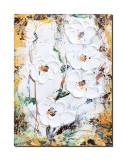 Cumpara ieftin Tablou flori de mar impasto pictat manual, 40x30cm acril pe panza in relief efect 3D, Kenny Varniote
