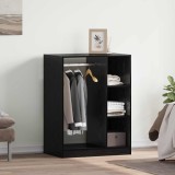 vidaXL Dulap cu raft cu depozitare Stejar Negru 77 x 48 x 102 cm 879644