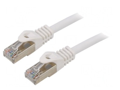 Patch Cord S/FTP Cat 6a Alb 15m foto